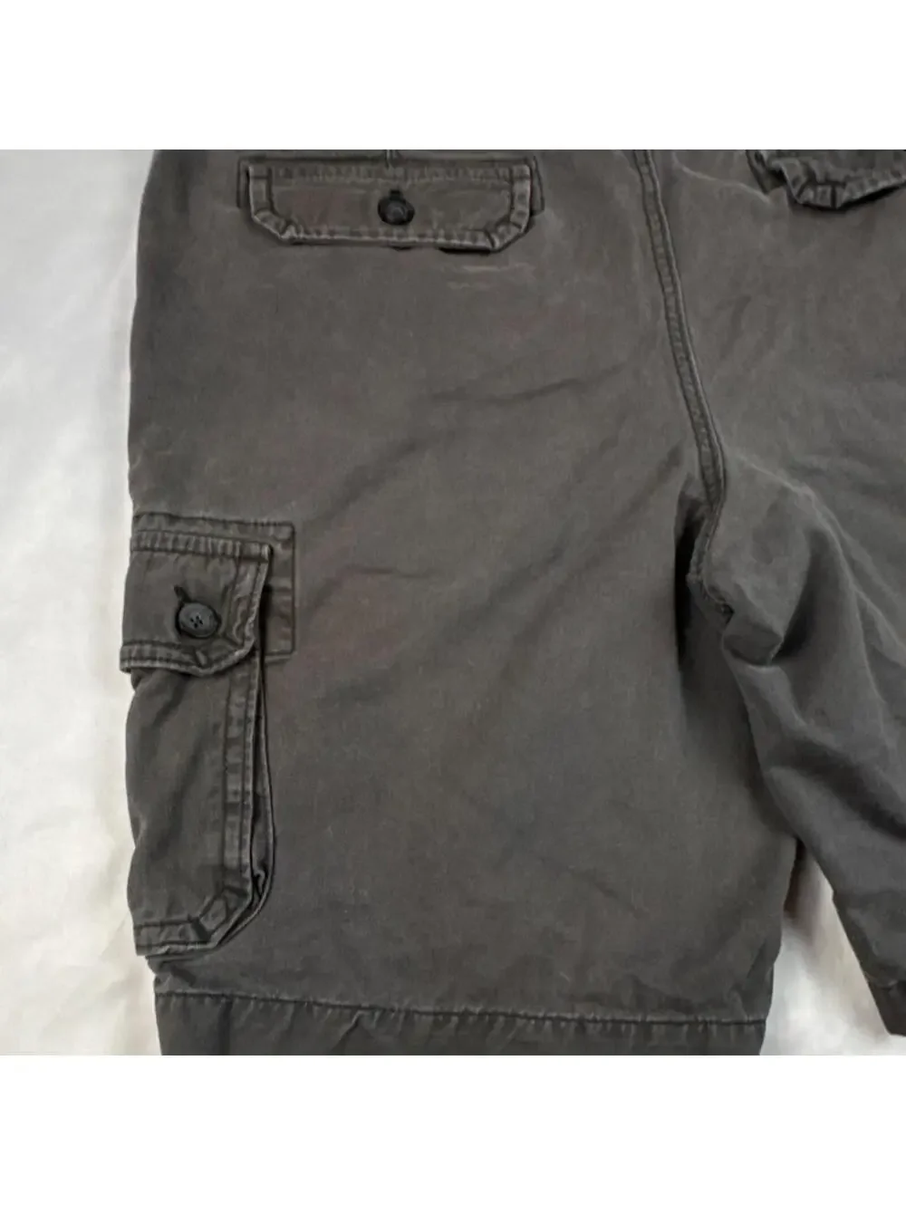 Urban Pipeline‎ Gray Cotton Cargo Shorts Button Zip Pockets Flat Front Men